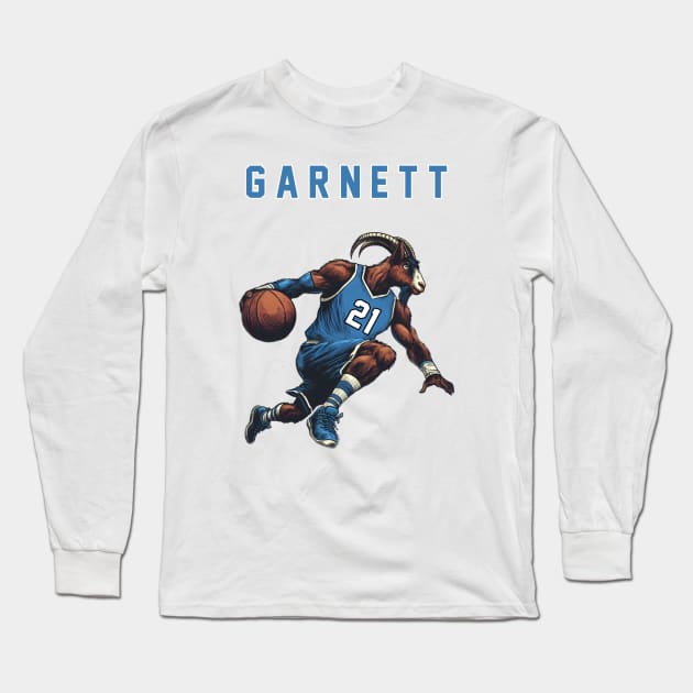 Kevin Garnett Goat Timberwolves Long Sleeve T-Shirt by DarkWave